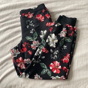 NWOT Express Floral Joggers